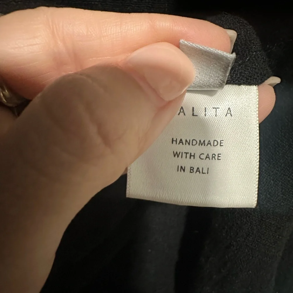 Kalita Open 100% Cotton Handmade Open Cardigan Whimsigoth Quiet Luxury size S/M